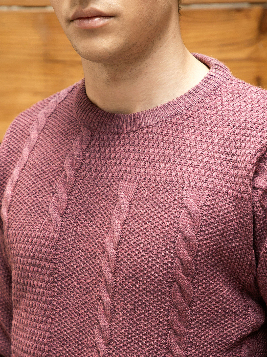 Twist-Knit Pullover Sweater