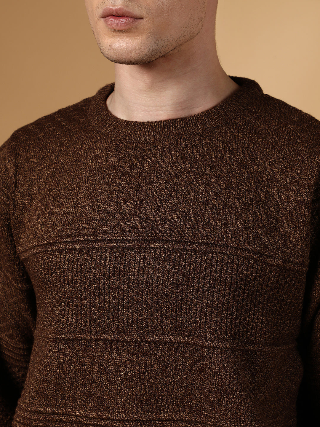 Textured-Knit Pullover Sweater