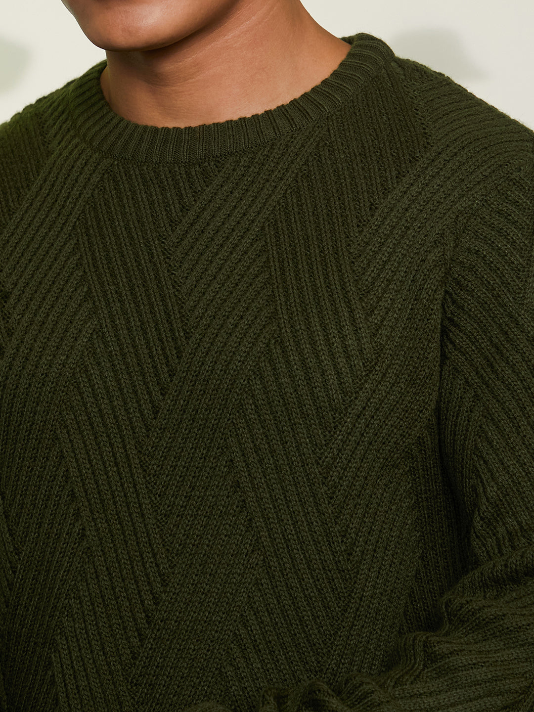 Basket-Knit Pullover Sweater