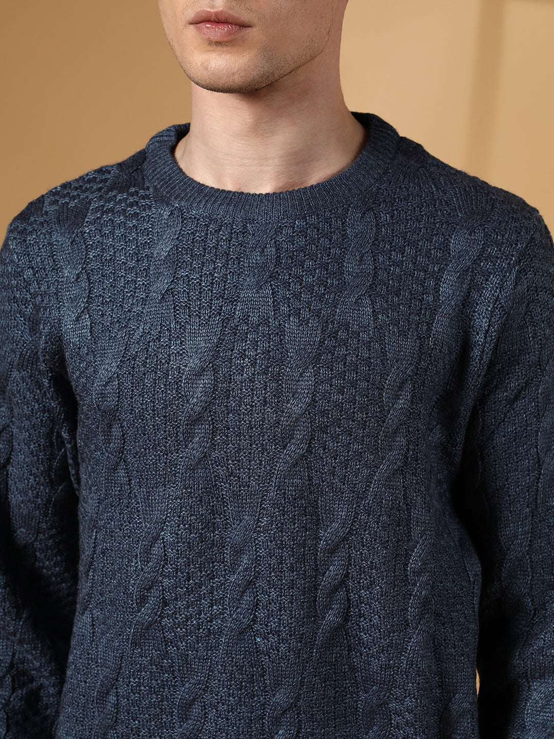 Twist-Knit Pullover Sweater