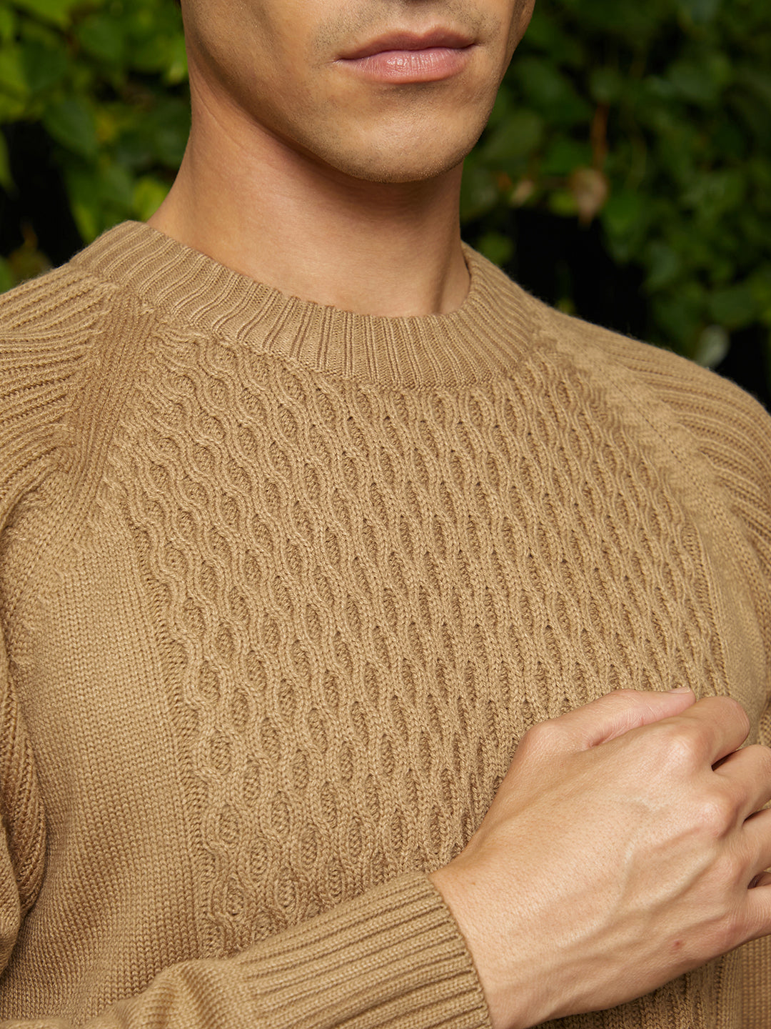 Hive-Knit Pullover Sweater