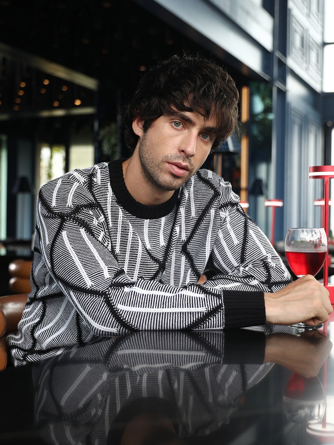 Tenoch-Jacquard Pullover Sweater