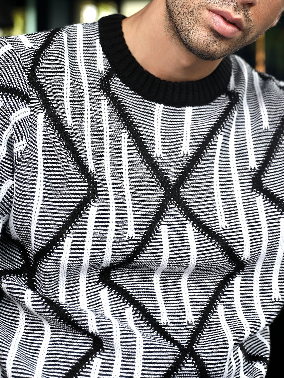 Tenoch-Jacquard Pullover Sweater