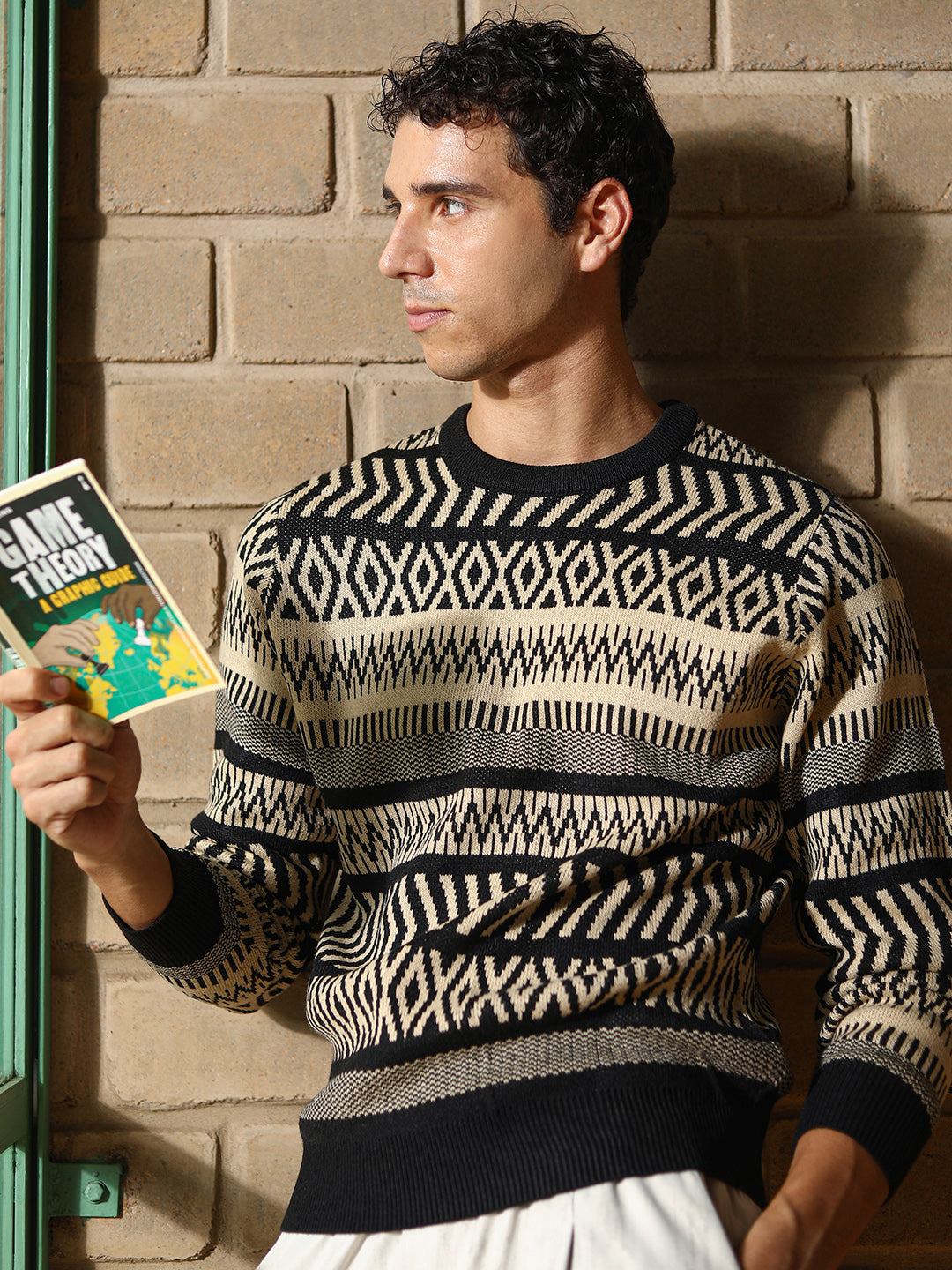 Scandi-Jacquard Pullover Sweater