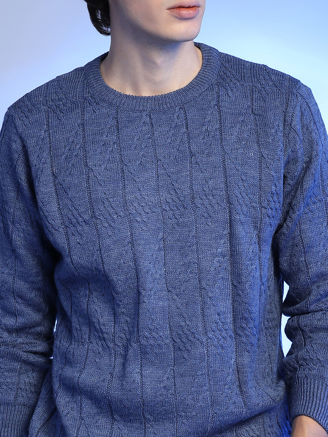 Textured Knit Pullover Sweater