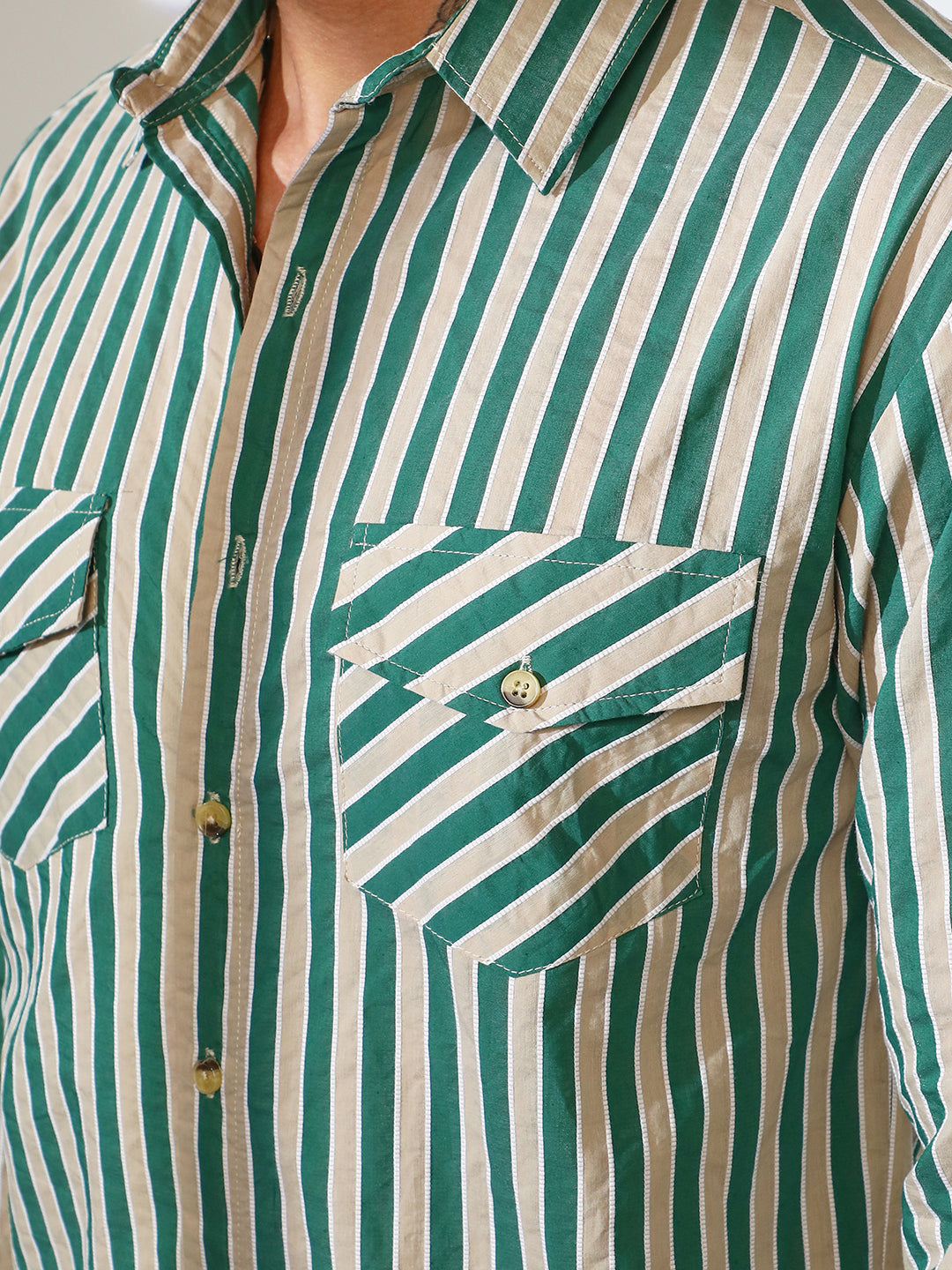 Candy Striped Oversized Shirt