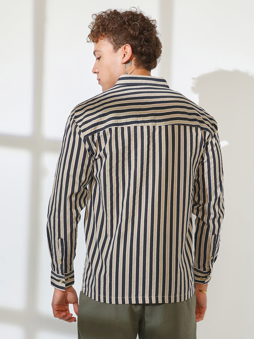 Candy Striped Oversized Shirt