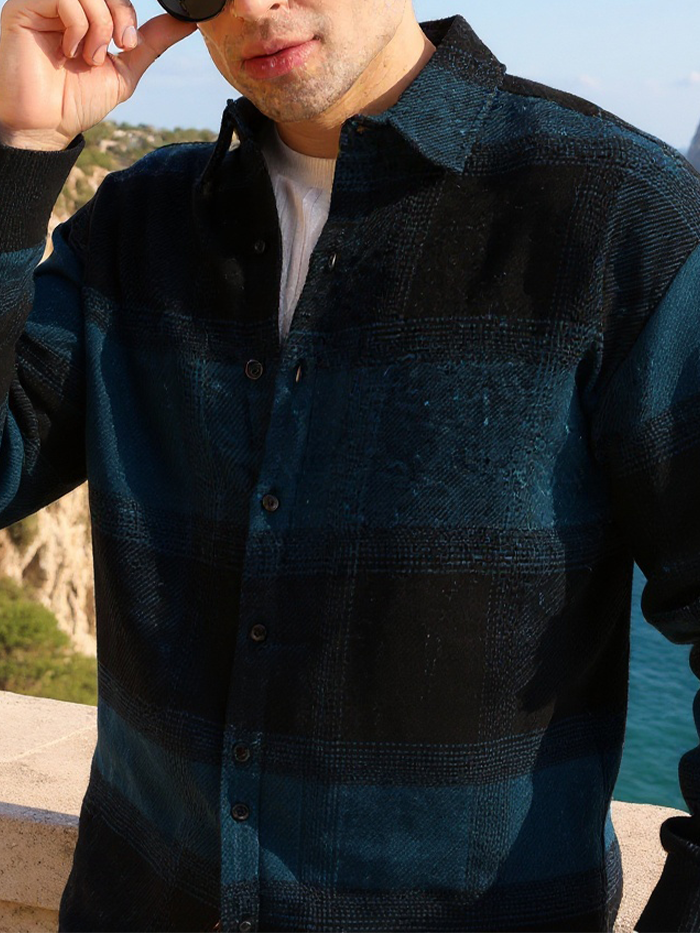 Vignette-Checkered Oversized Shirt