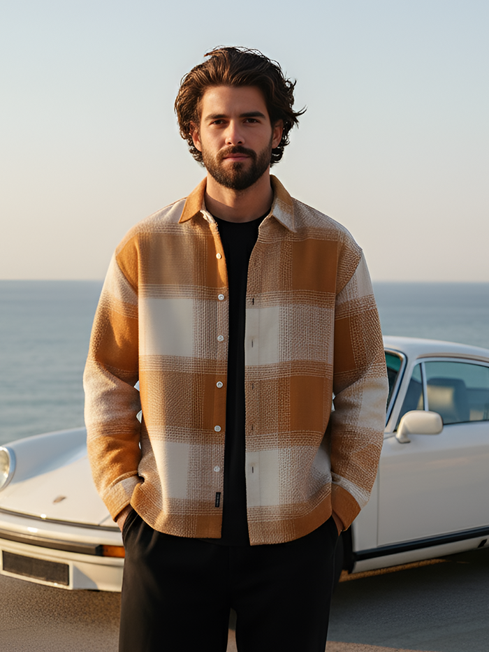 Vignette-Checkered Oversized Shirt