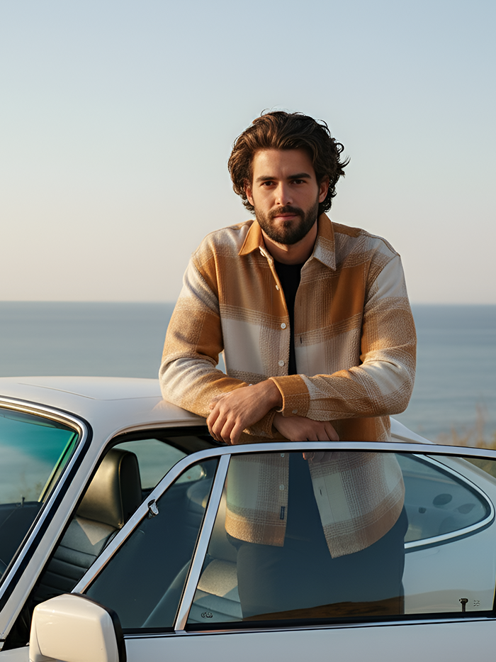 Vignette-Checkered Oversized Shirt