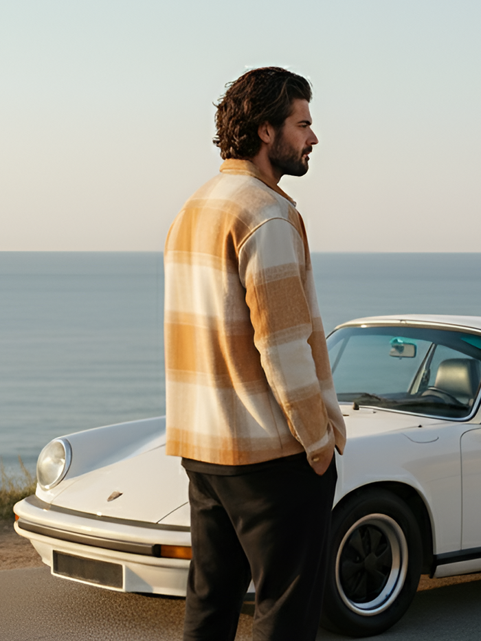 Vignette-Checkered Oversized Shirt