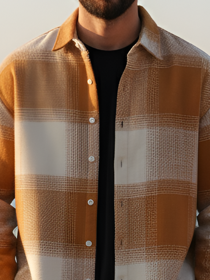 Vignette-Checkered Oversized Shirt