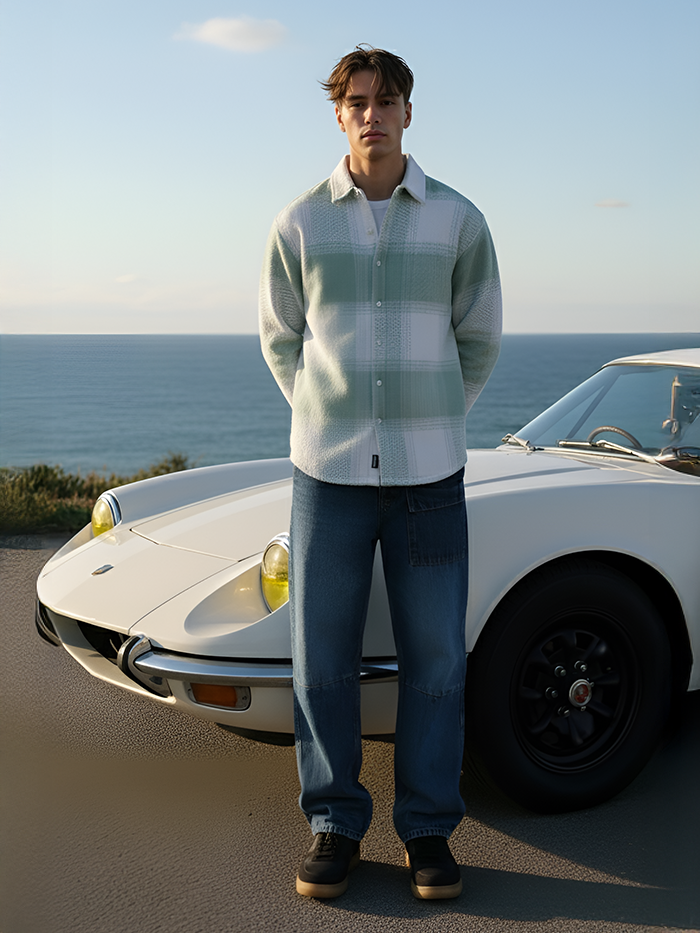 Vignette-Checkered Oversized Shirt