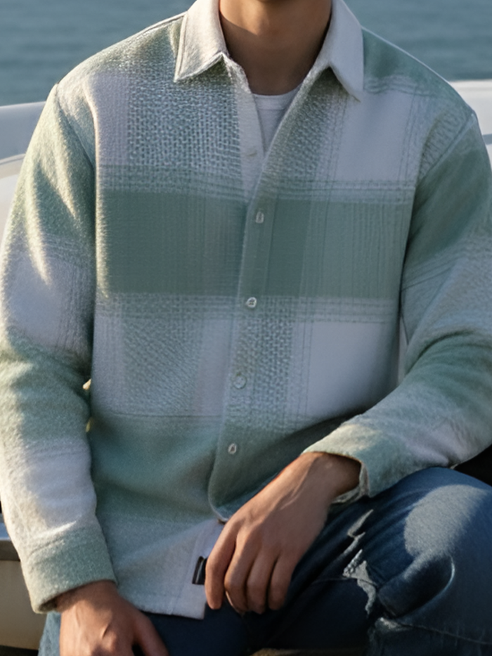 Vignette-Checkered Oversized Shirt