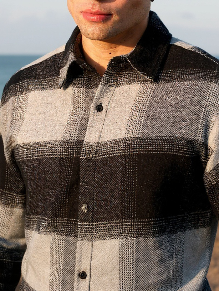 Vignette-Checkered Oversized Shirt