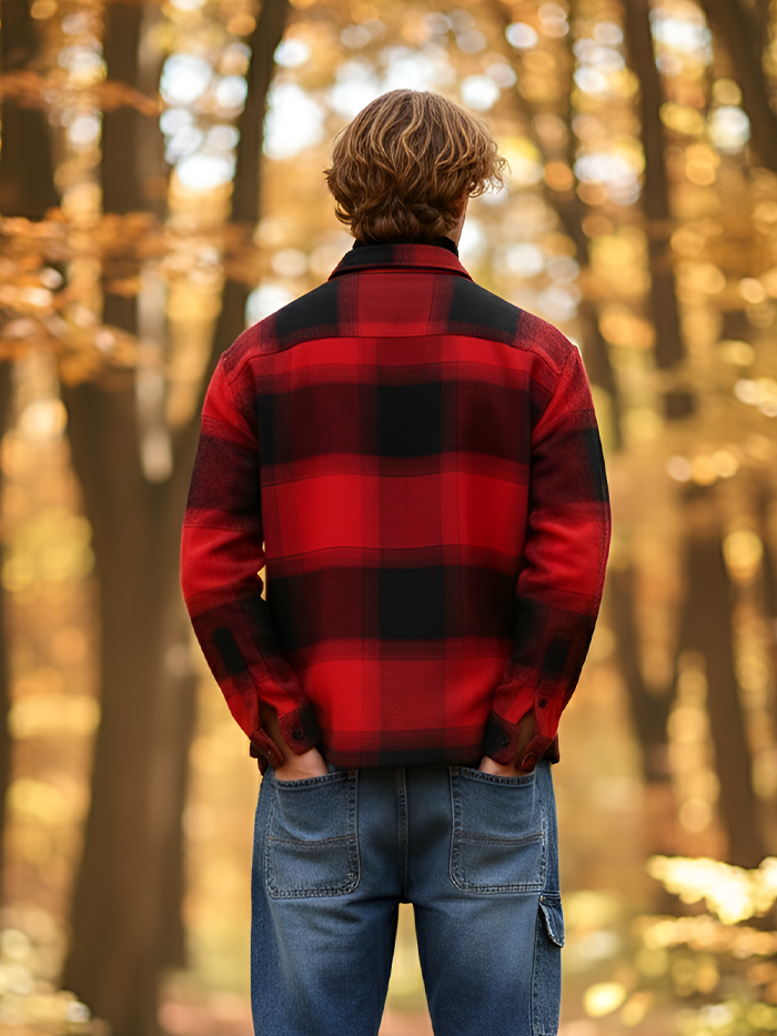 Vignette-Checkered Oversized Shirt