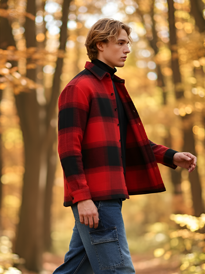 Vignette-Checkered Oversized Shirt