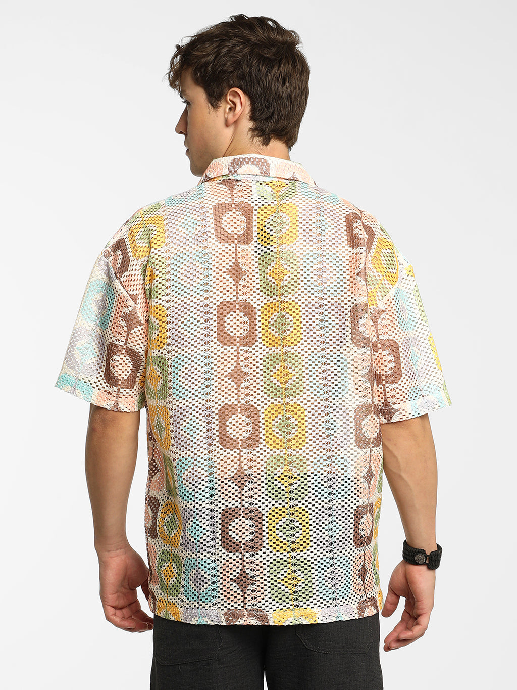 Geometric Block Oversized Shirt