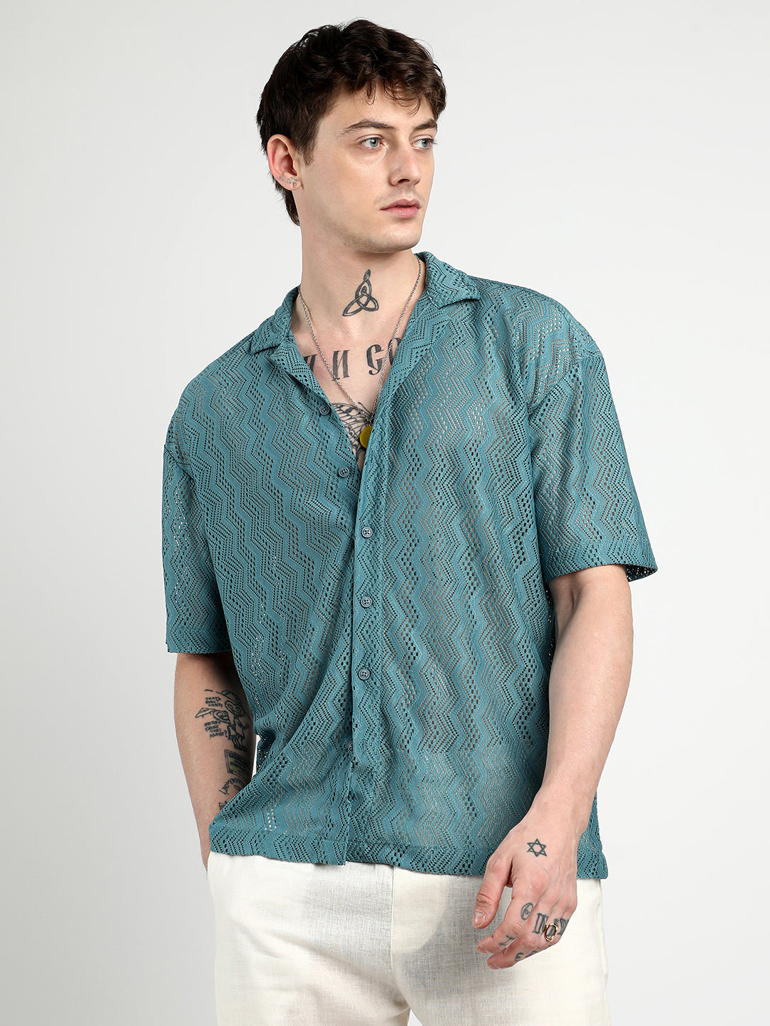 Oversized Zig-Zag Shirt