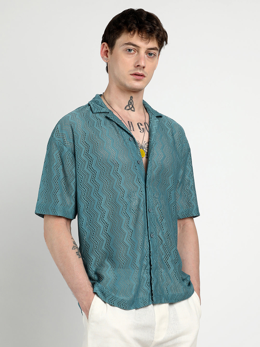 Oversized Zig-Zag Shirt