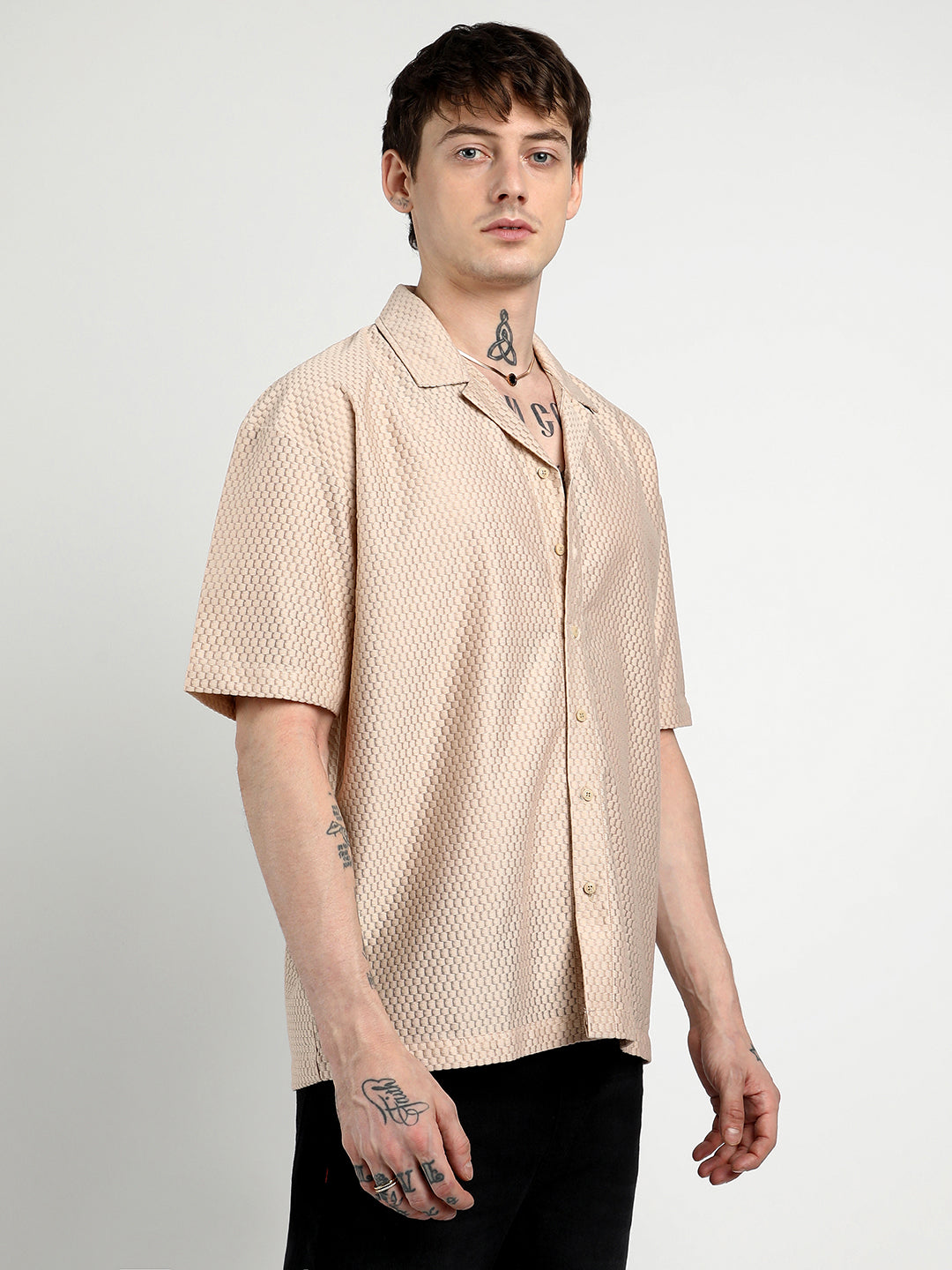 Oversized Honeycomb Shirt