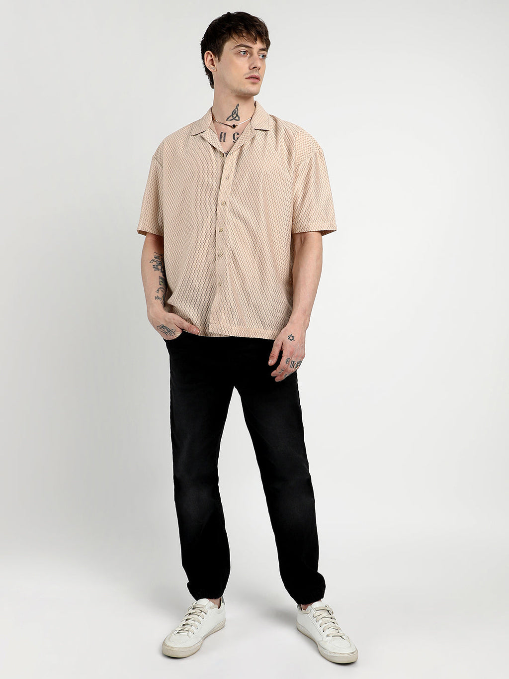 Oversized Honeycomb Shirt