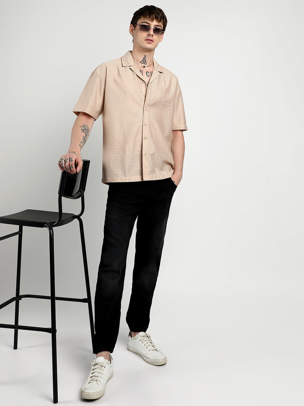 Oversized Honeycomb Shirt