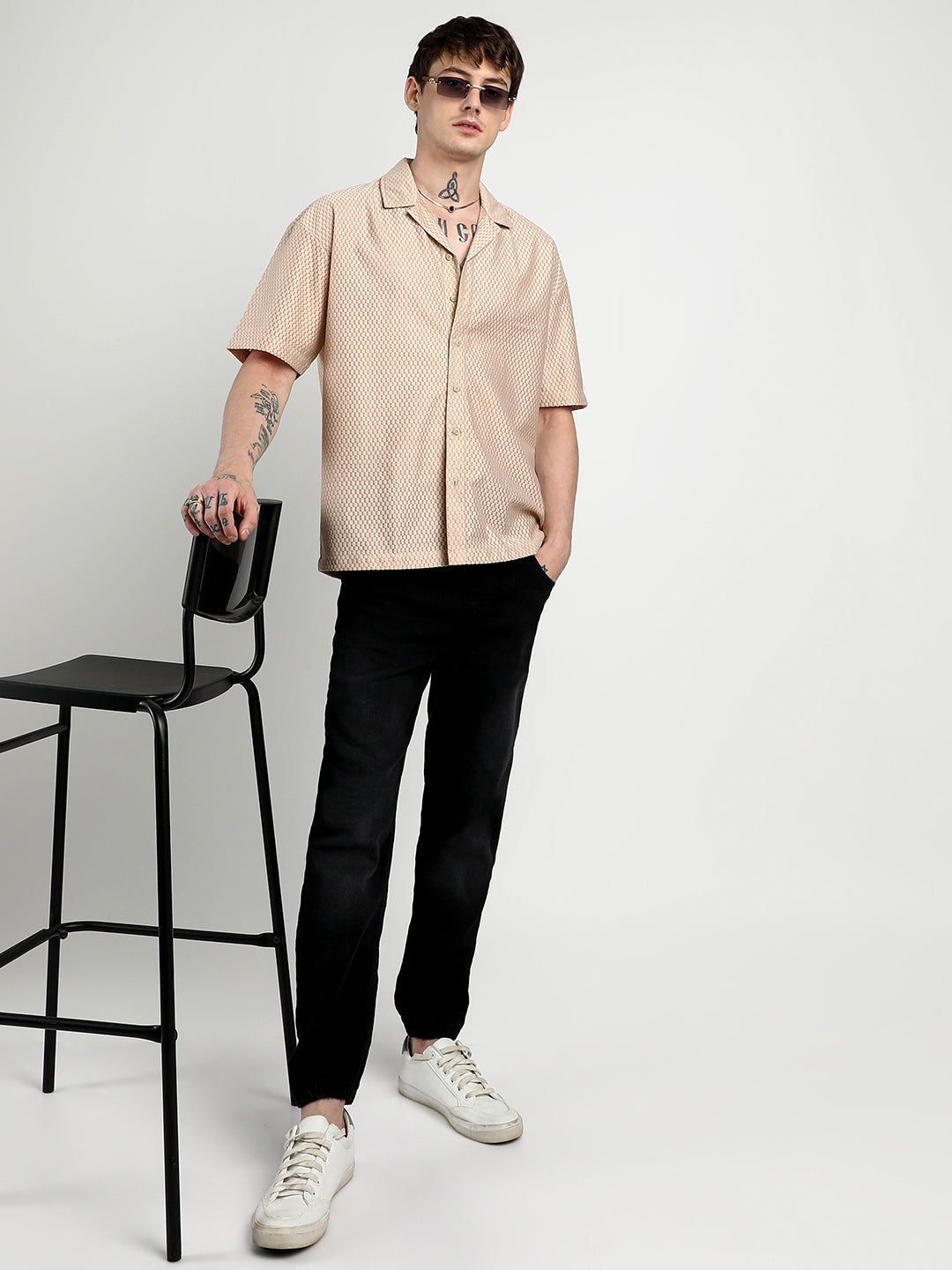 Oversized Honeycomb Shirt