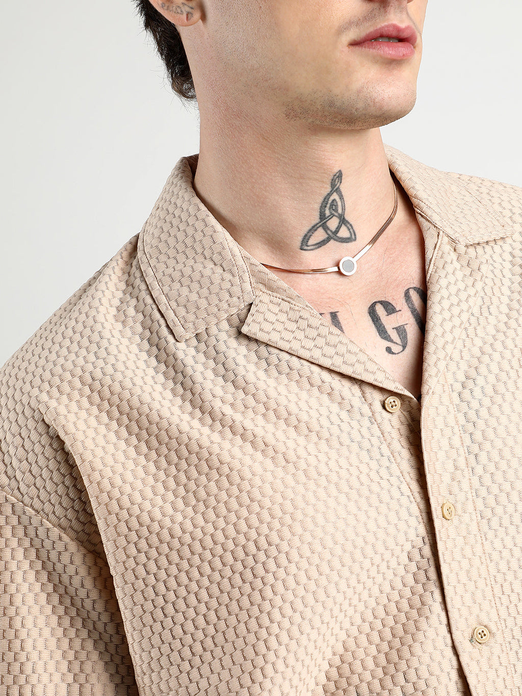 Oversized Honeycomb Shirt