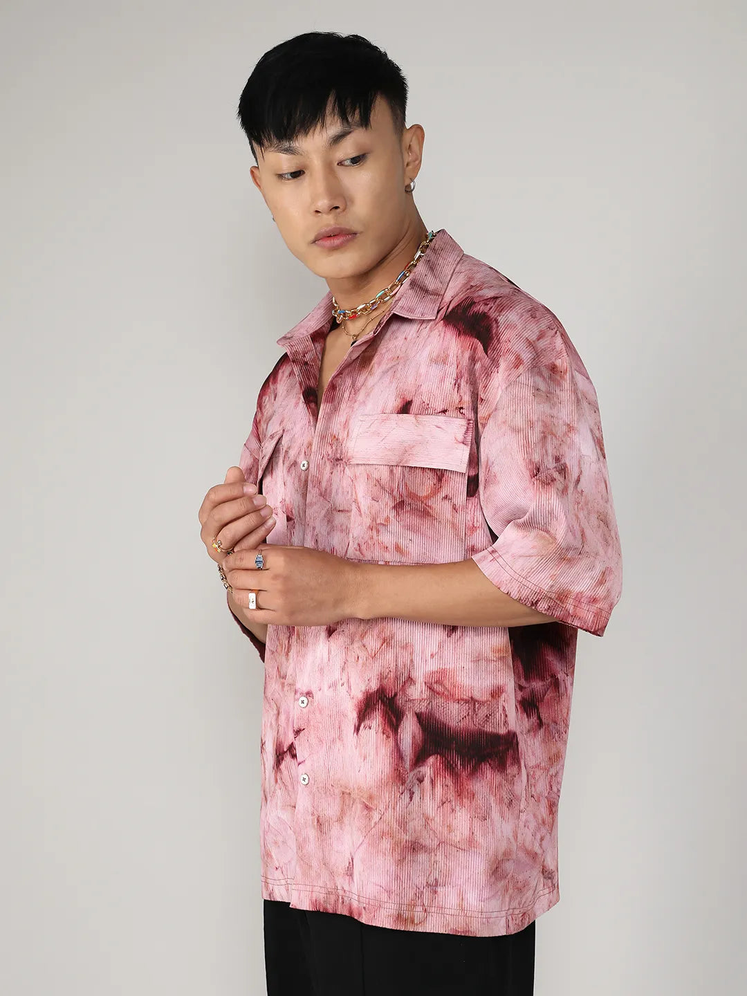 Tie-Dye Utility Oversized Shirt