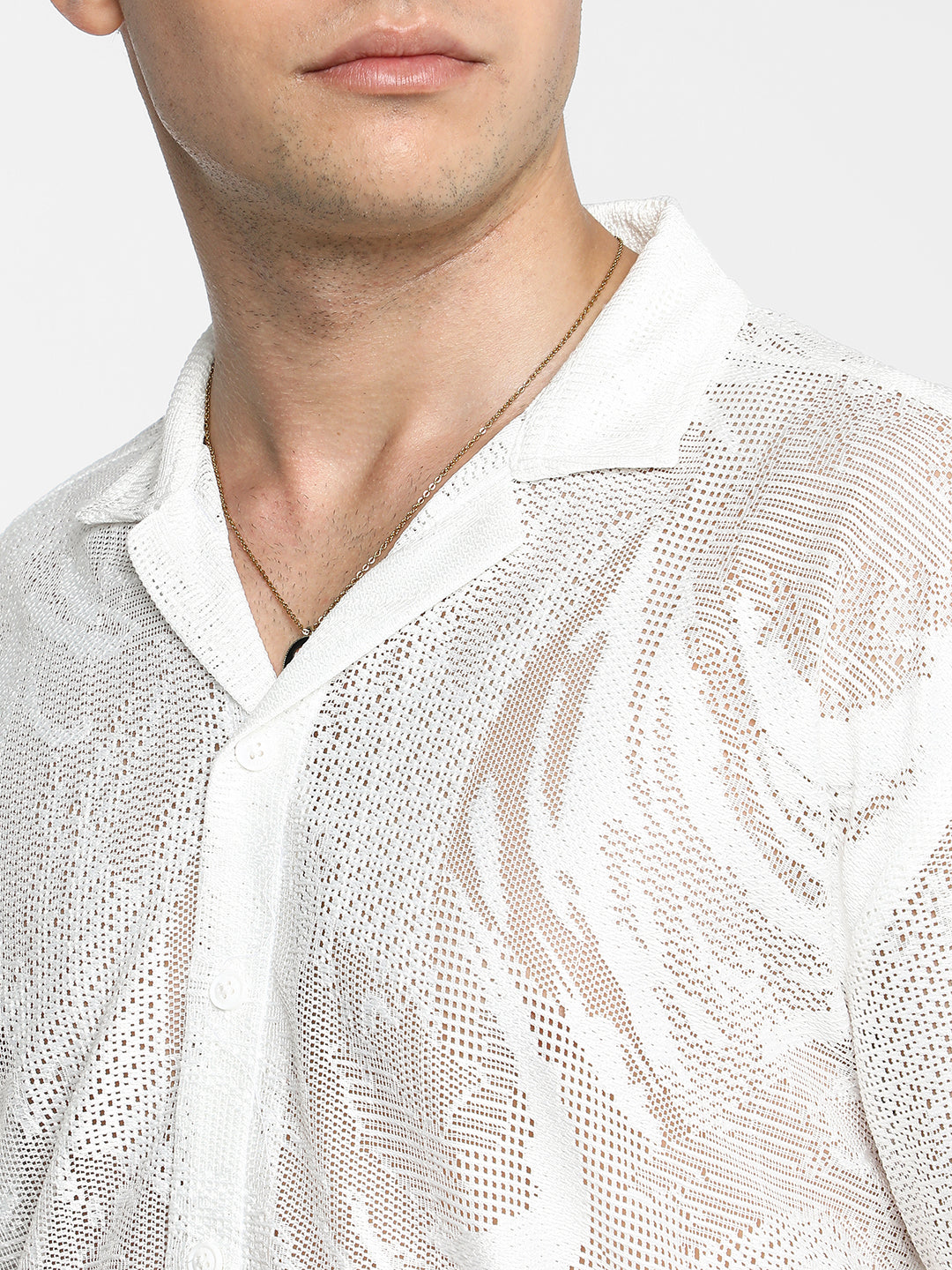 Patterned Oversized Shirt