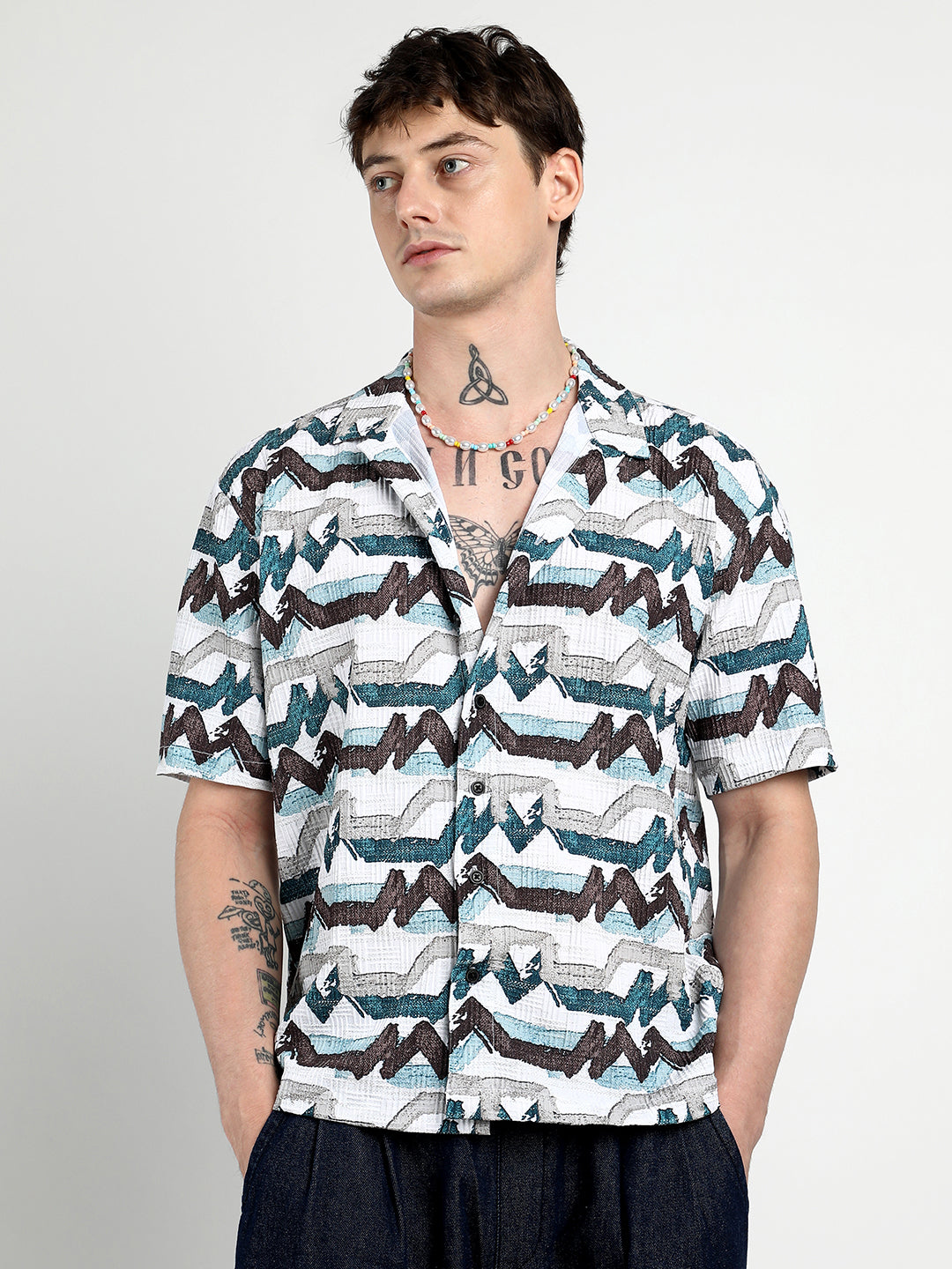 Oversized Line Strokes Shirt