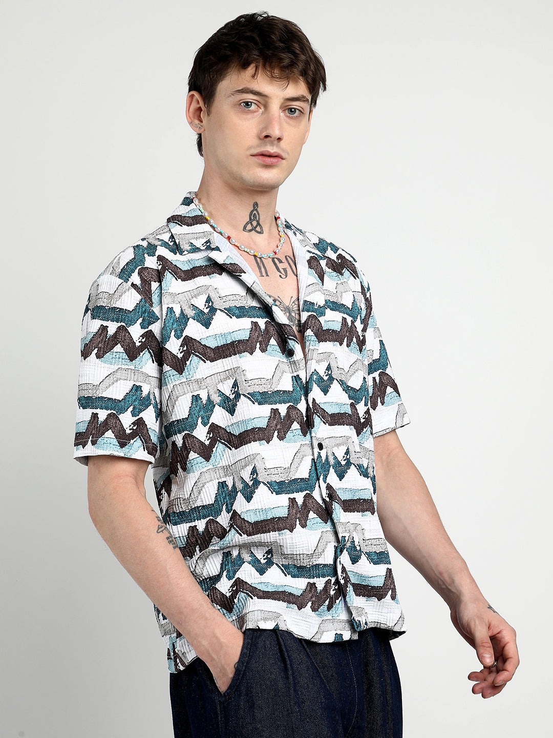 Oversized Line Strokes Shirt