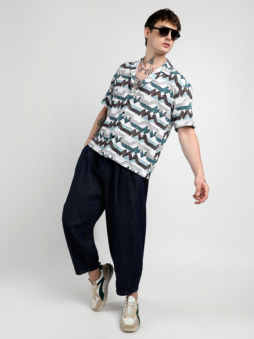 Oversized Line Strokes Shirt