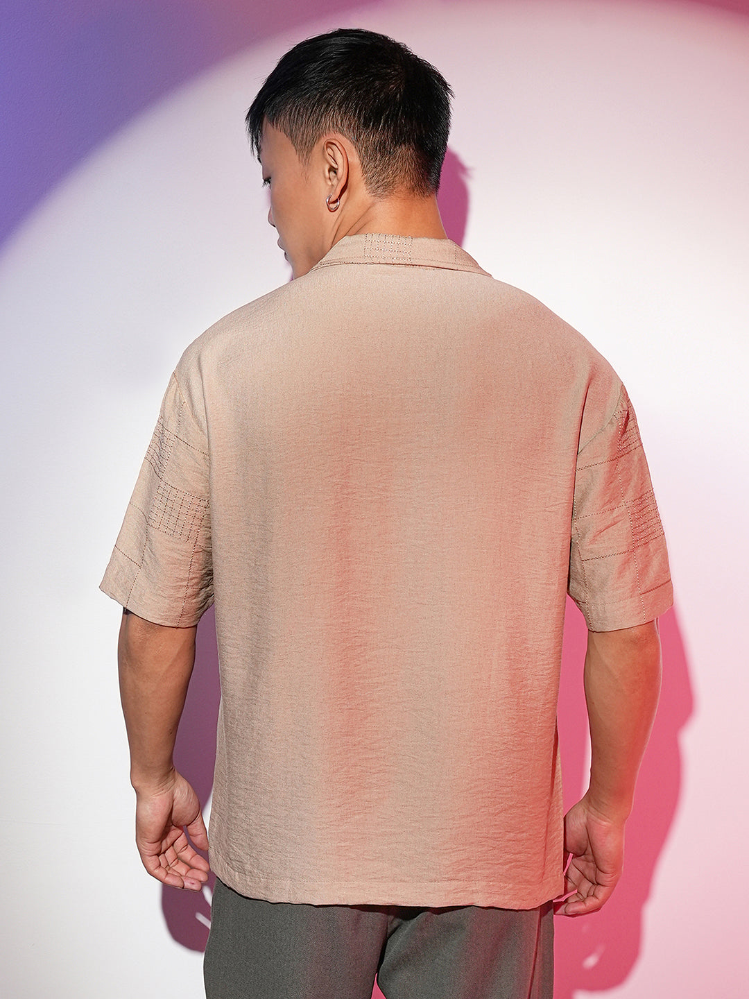 Graph-Tactile Oversized Shirt