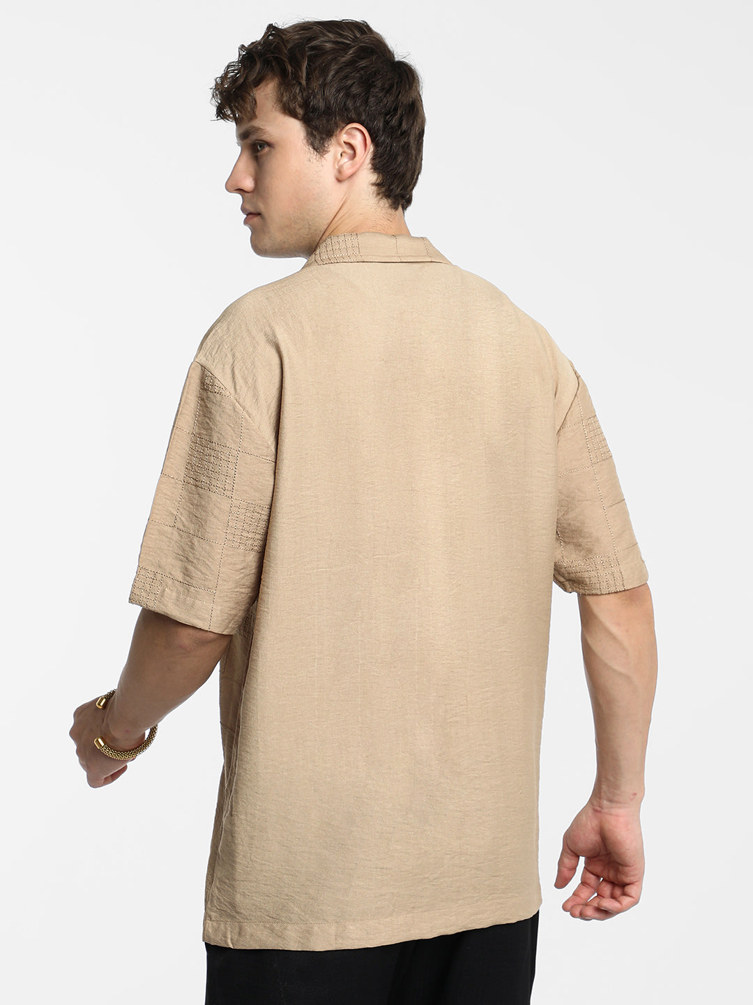 Graph-Tactile Oversized Shirt