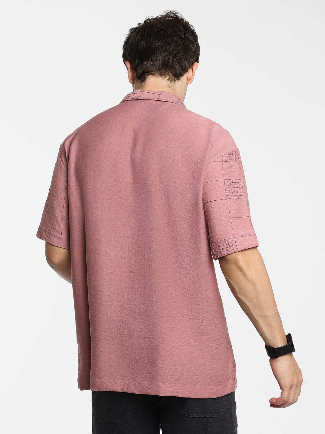 Graph-Tactile Oversized Shirt