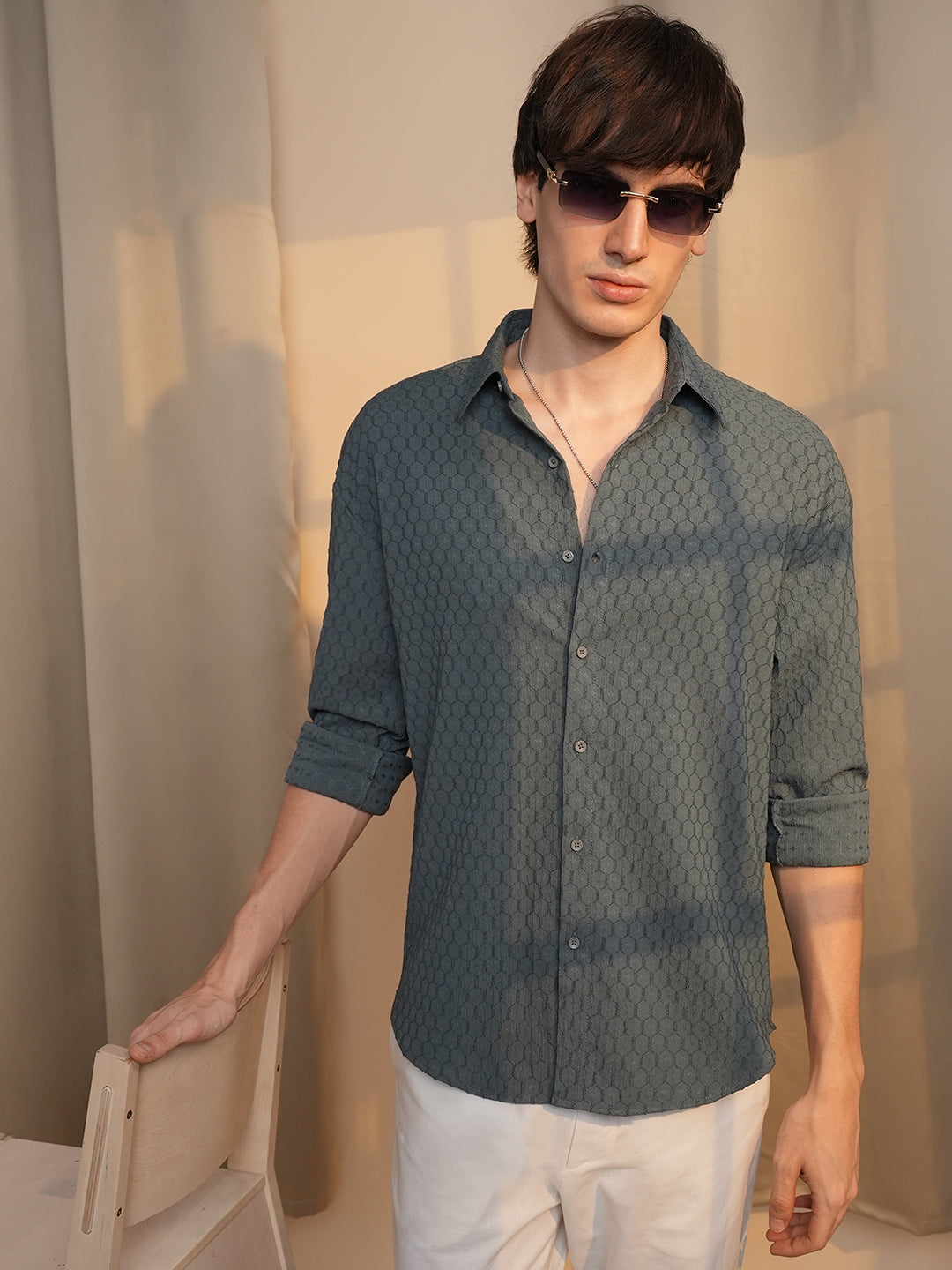 buddix ★ Honeycomb Knit SS Shirt / XL WBYuzo Knitted Shirt - Off White – Woodbird