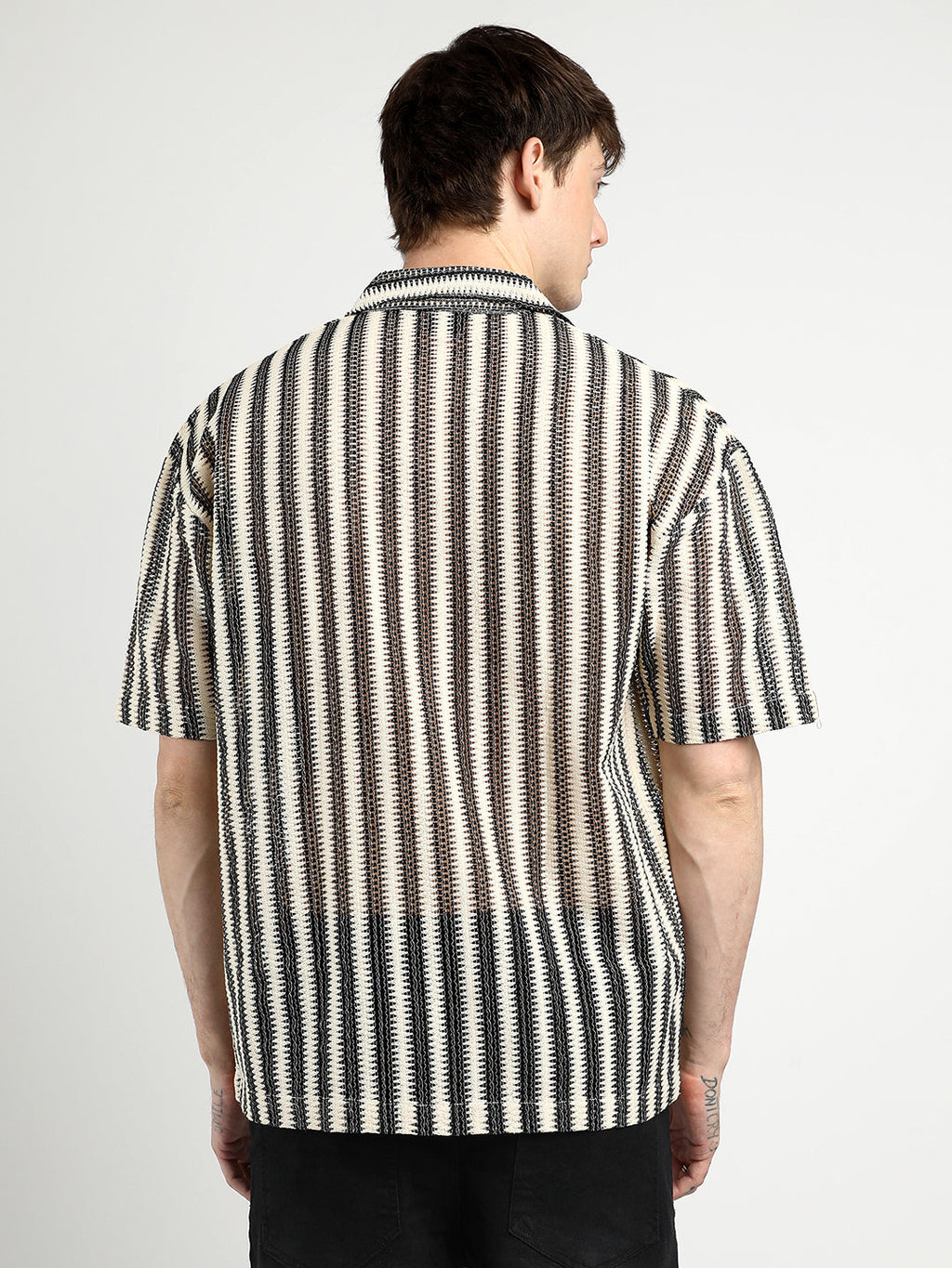 Oversized Candy Striped Shirt