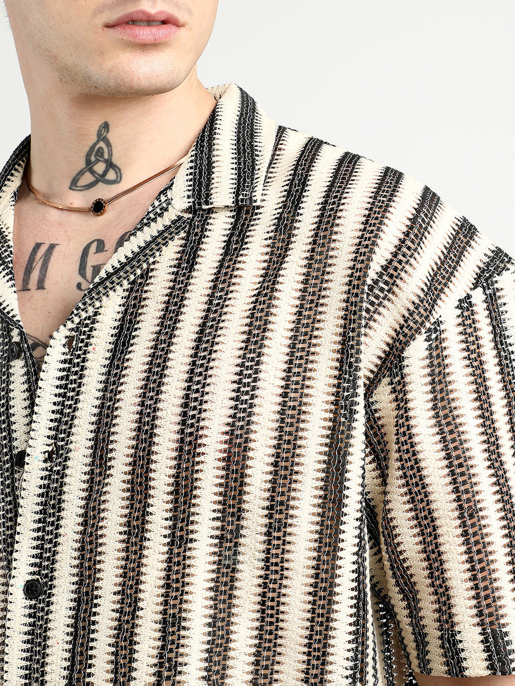 Oversized Candy Striped Shirt