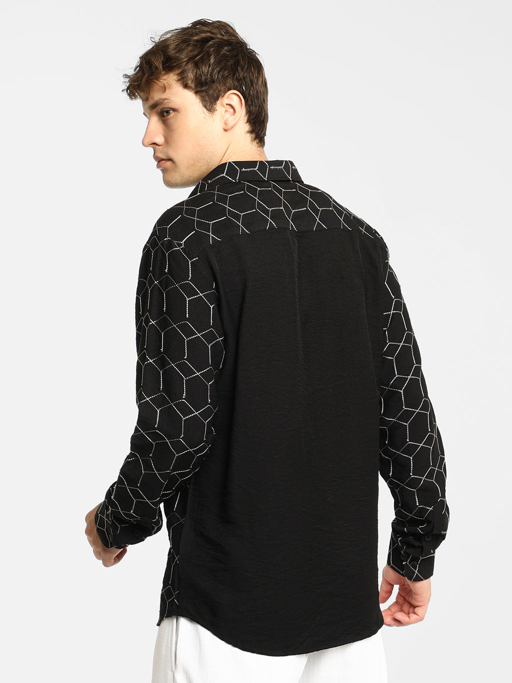 Hexagon-Lined Shirt