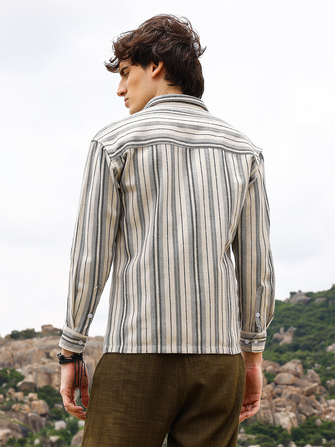 Multitrack Striped Oversized Shirt