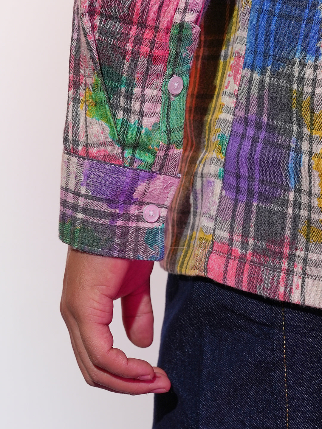 Splash Plaid Oversized Shirt