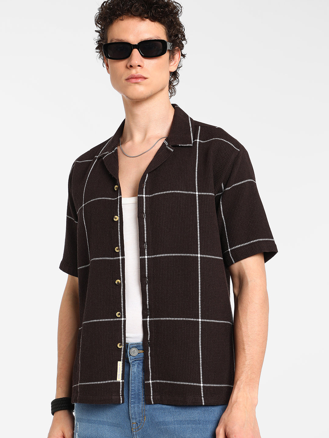 Graph Check Oversized Shirt