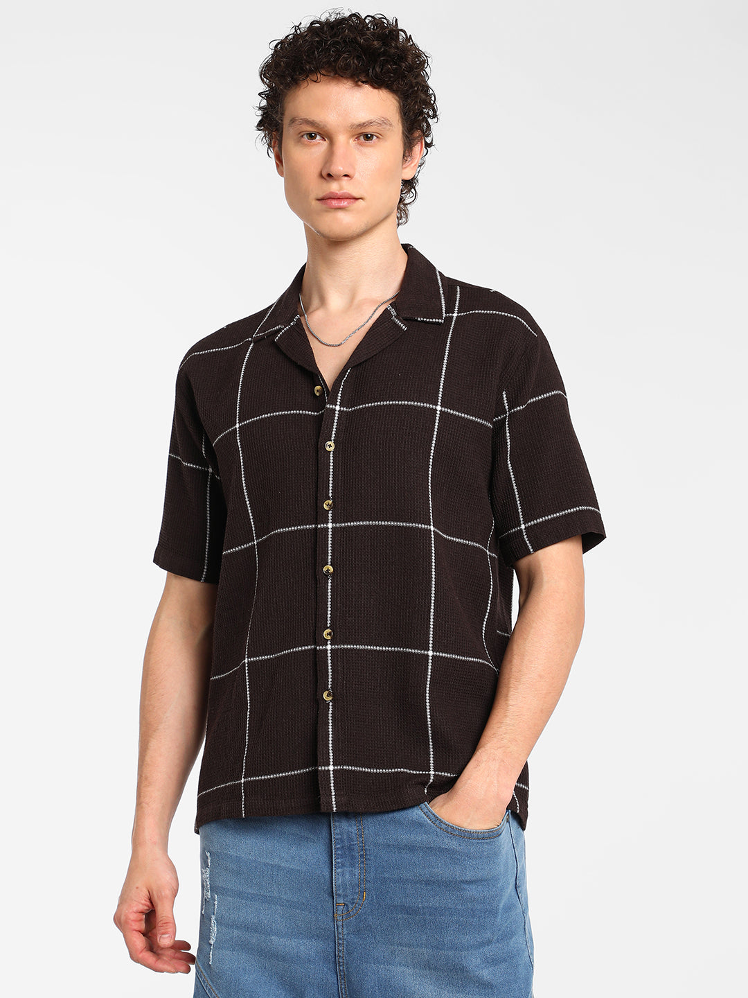 Graph Check Oversized Shirt