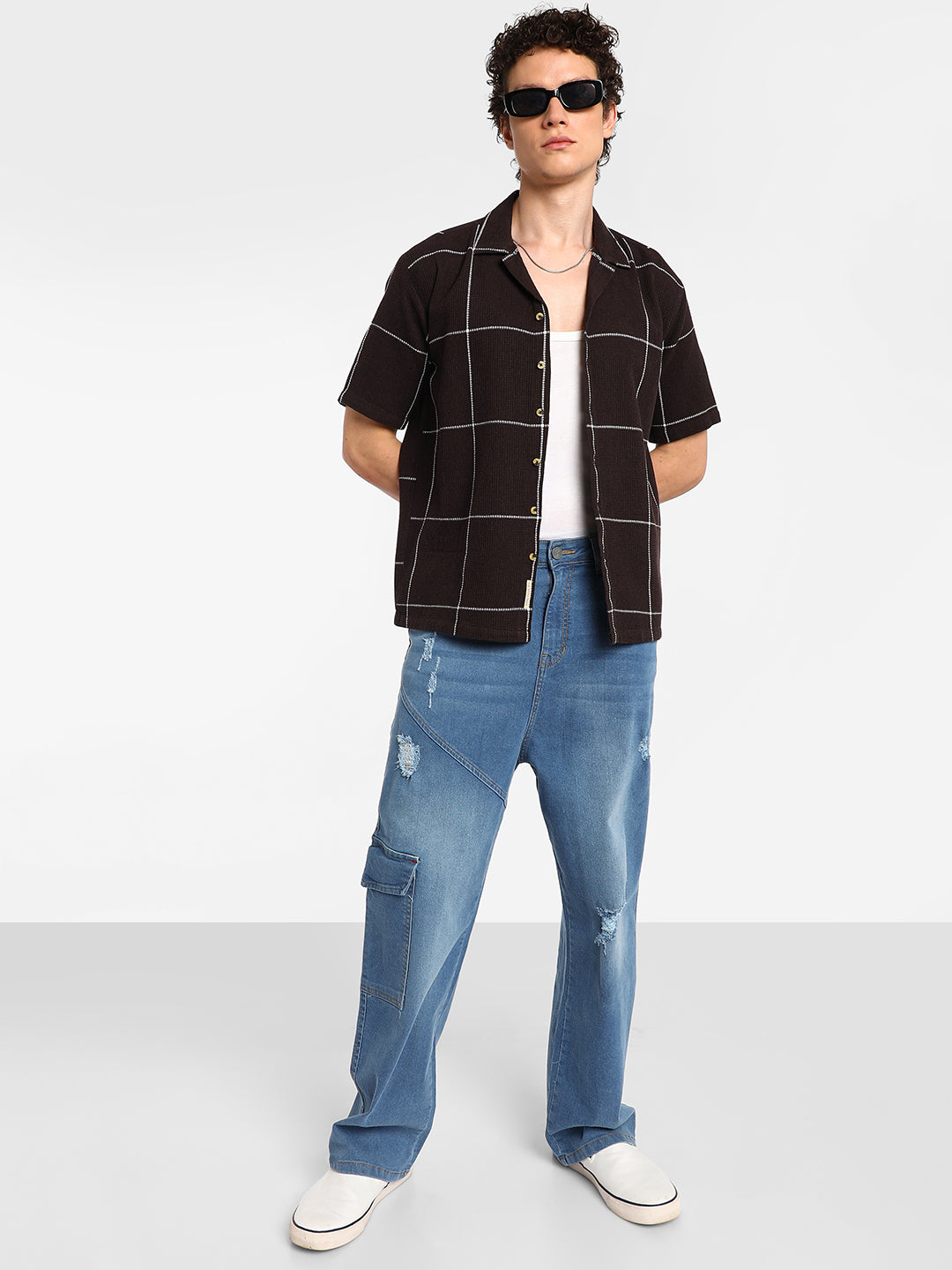 Graph Check Oversized Shirt