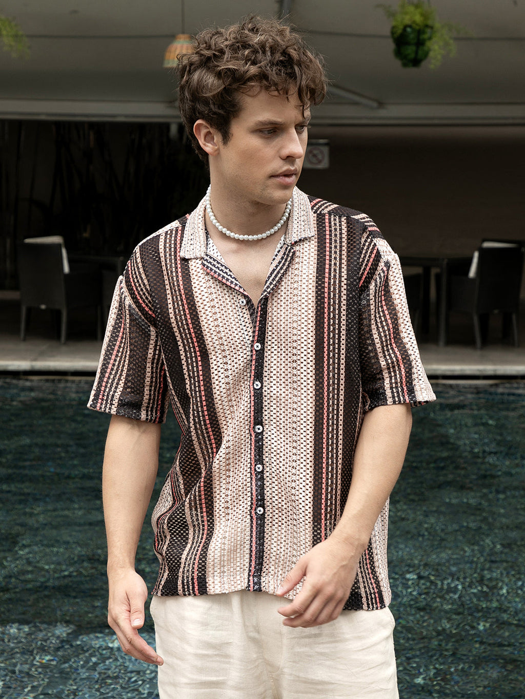 Multitrack Knit Oversized Shirt