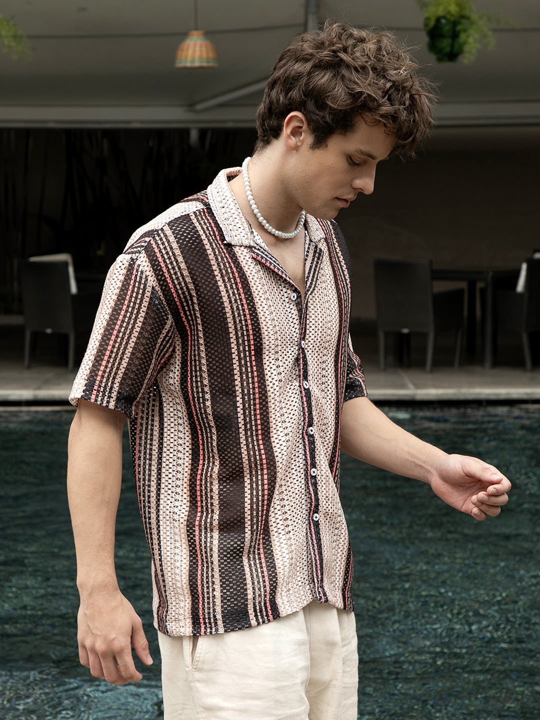 Multitrack Knit Oversized Shirt