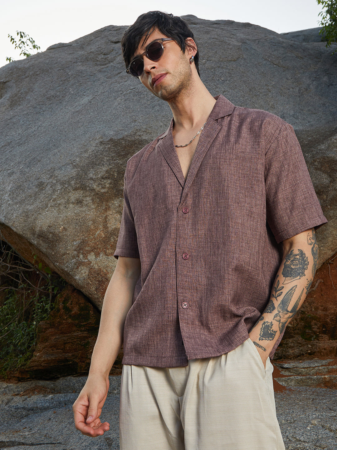 Heathered Korean Oversized Shirt