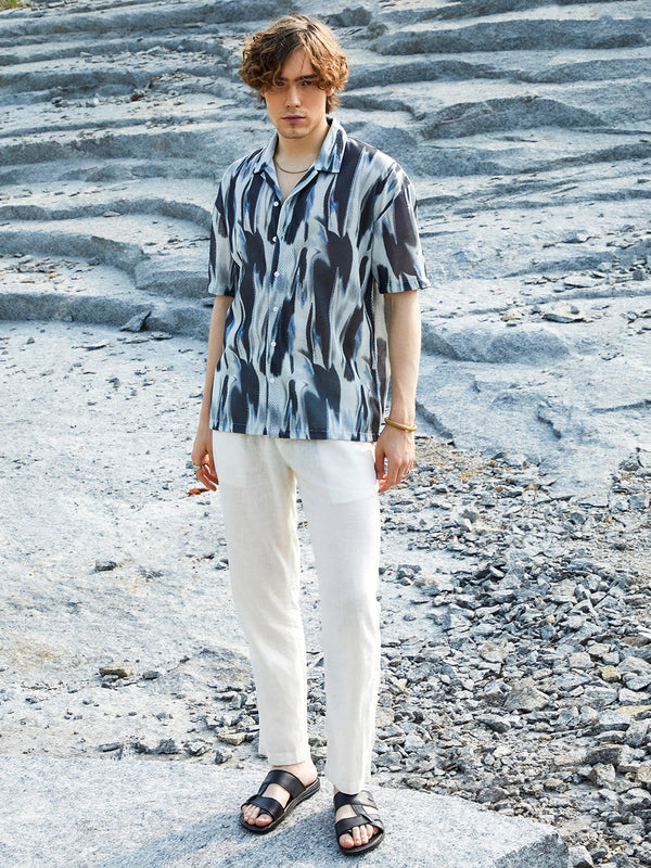 Strokes Mesh Oversized Shirt